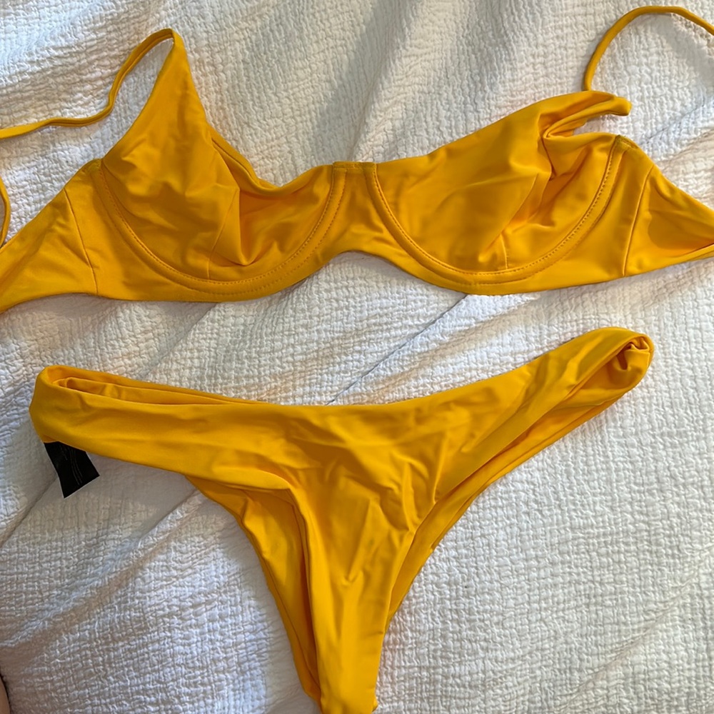 Blackbough Yellow Bikini Set